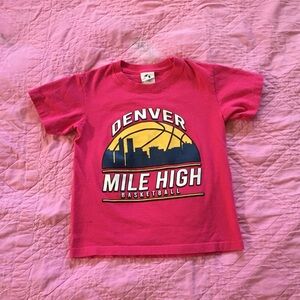 Denver Nuggets mile high basketball kids tee shirt, Jamal Murray, size M
